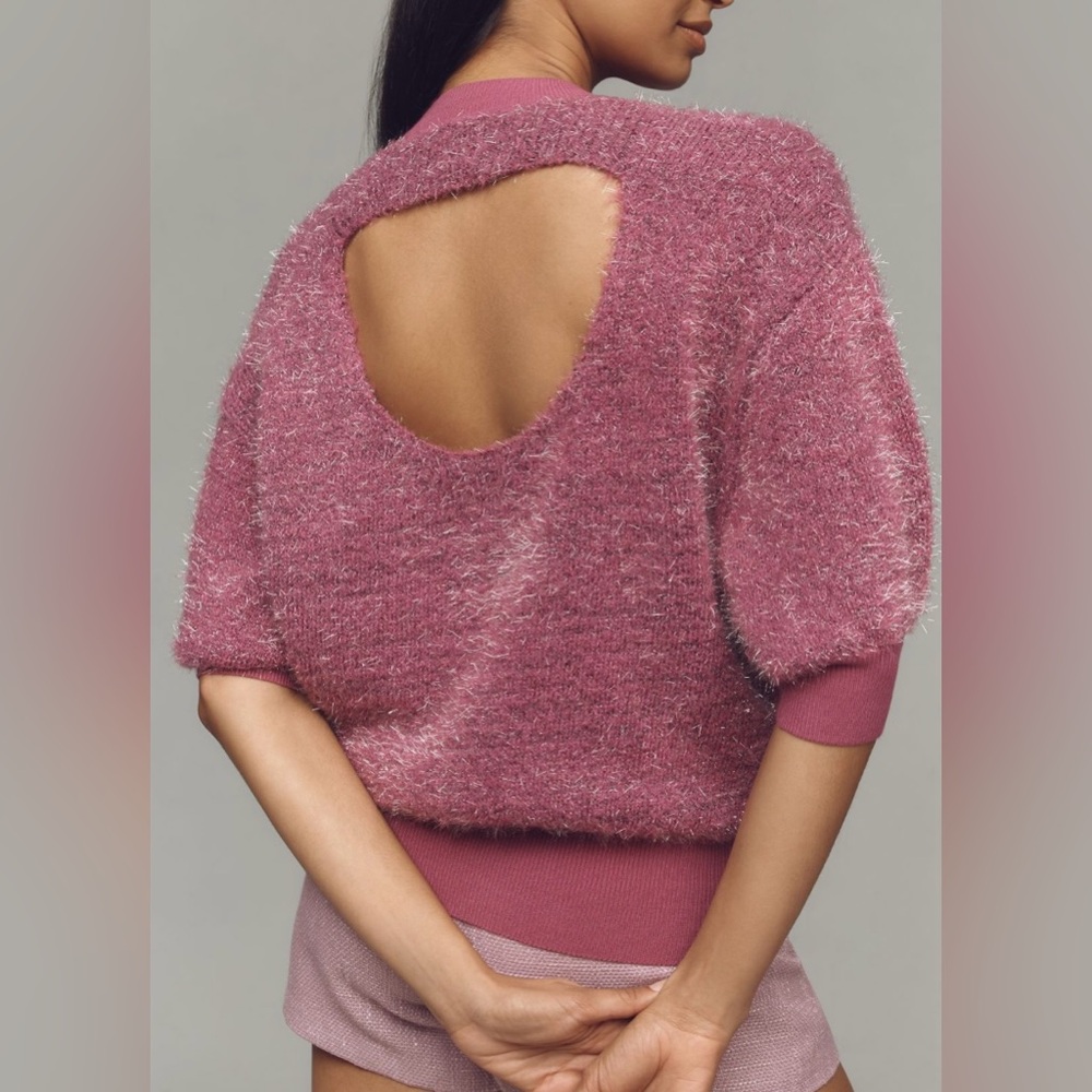 Anthropologie Violetta Tinsel Sweater By Maeve - Picture 6 of 9